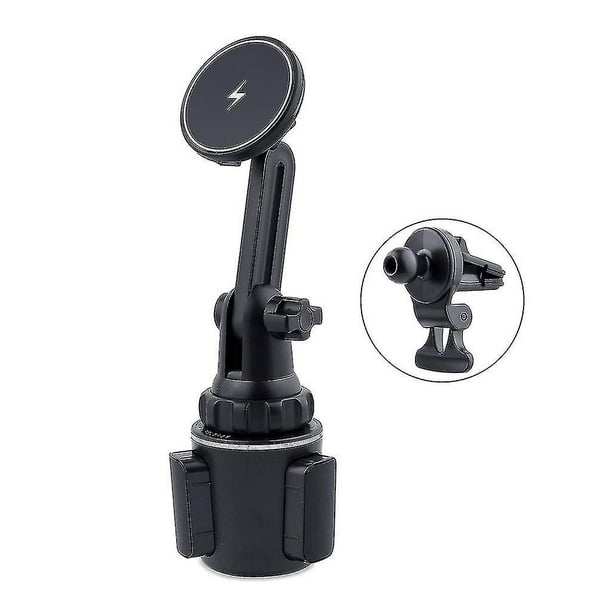 Para cargador de coche Magsafe, soporte para portavasos, soporte para teléfono para coche, cargador inalámbrico magnético de 15 W para teléfono iOS 12/13/14