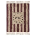 thumbnail image 3 of VHC Brands My Country 1776 Woven Throw 50x60, Bedroom and Living Room Decor, Blanket, Cotton, My Country Collection, Rectangle 60x50, Patriotic Red, 3 of 3
