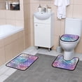 thumbnail image 5 of Shower Curtain Set 4 Piece for Bathroom Decoration, Circle Color Bathroom Sets with 1 Fabric Shower Curtain and 3 Non-Slip Bathroom Rugs Accessories with Hooks, 5 of 8