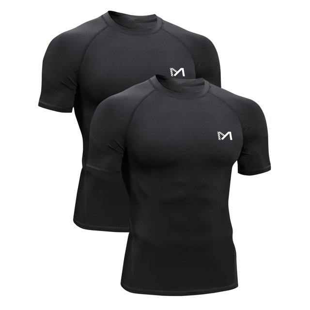 Camisa de compresión Ksasky para hombre, manga corta, para entrenamiento
