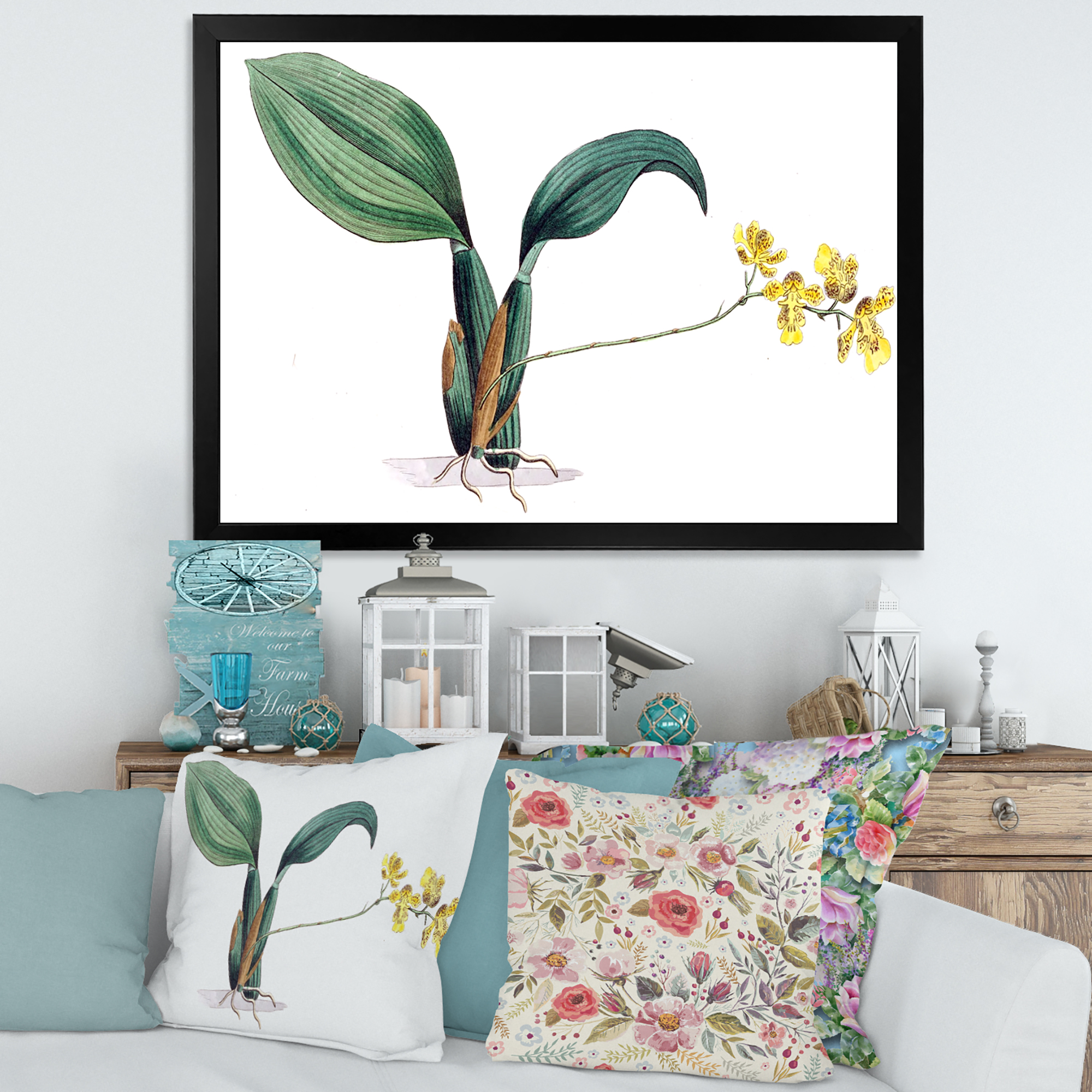 Designart 'Ancient Plant Life VI' Traditional Framed Art Print