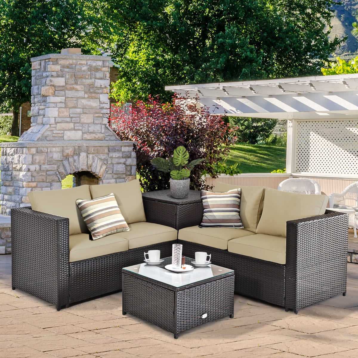 outdoor wicker furniture with storage
