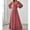 Watermelon Red, variant on Lolmot Womens Elegant Sexy V-Neck Long Sleeve Chiffon Dress Grecian Flowy Wrap Maxi Evening Dress Party Dress
