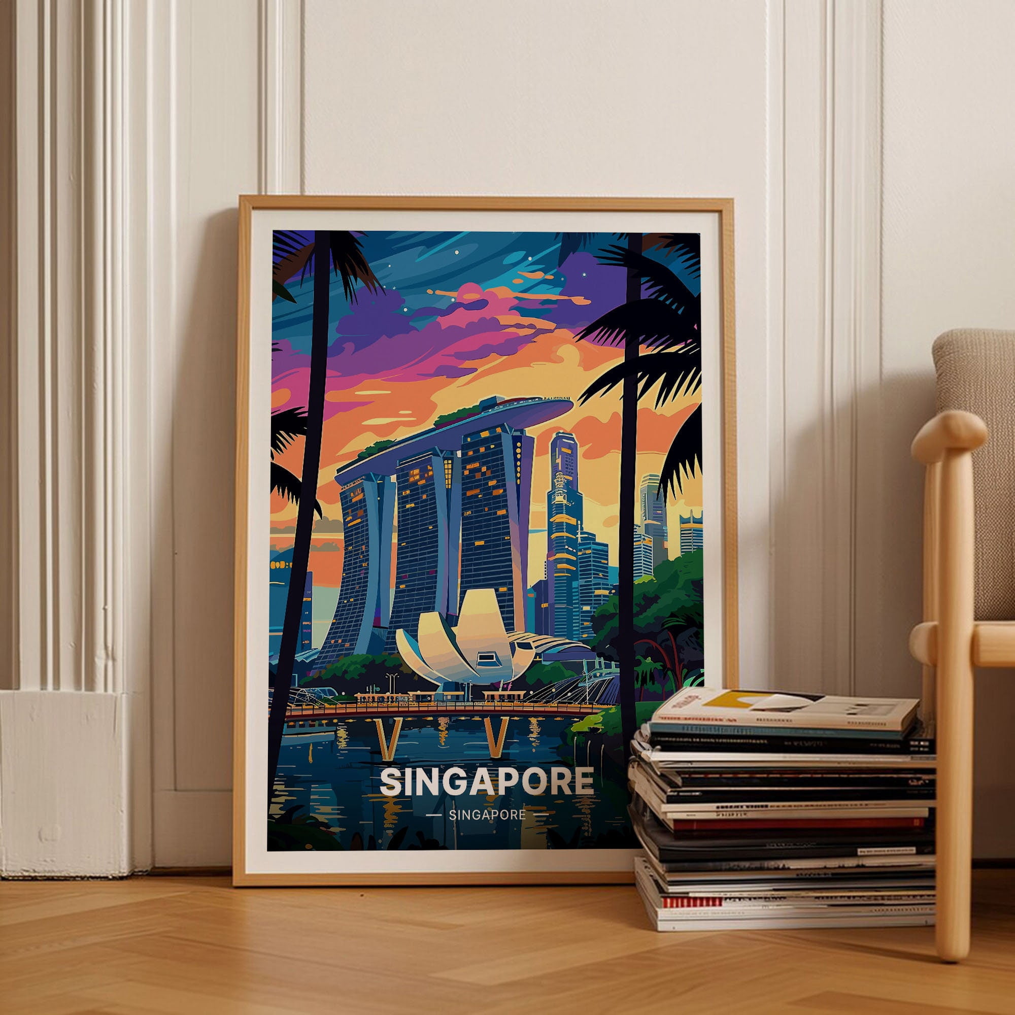 Singapore Travel Poster Marina Bay Sands Home Decor C201900