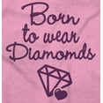 thumbnail image 2 of Born To Wear Diamonds Cute Cursive Bodysuit Jumper Girls Infant Baby Brisco Brands 24M, 2 of 7