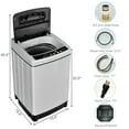 thumbnail image 2 of Costway Full-Automatic Washing Machine 1.5 Cu.Ft 11 LBS Spin Dryer Gray, 2 of 11