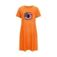 thumbnail image 6 of ATENAR Nightgowns for Women,Womens Nightgown,Comfort Fit,Breathable,Short Sleeves,Printed,Orange,S(US:4), 6 of 7