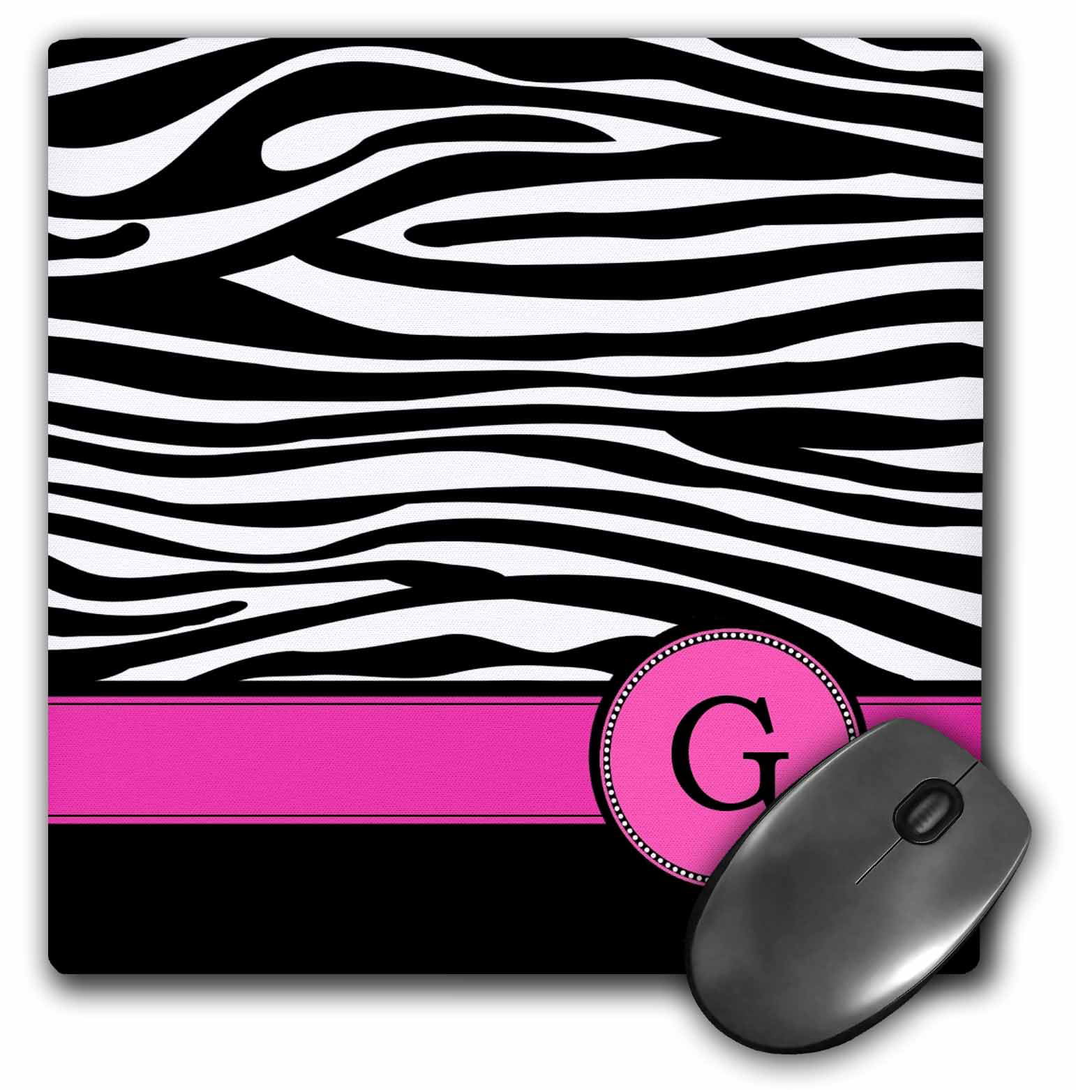 New Large Soft Personalized Butterfly Floral Mouse Pad Pink ONE LETTER MONOGRAM 