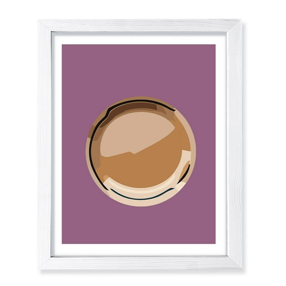 Designs ByLITA Plate, 11 x 14 White Wall Print (Framed) | Kitchen Decor
