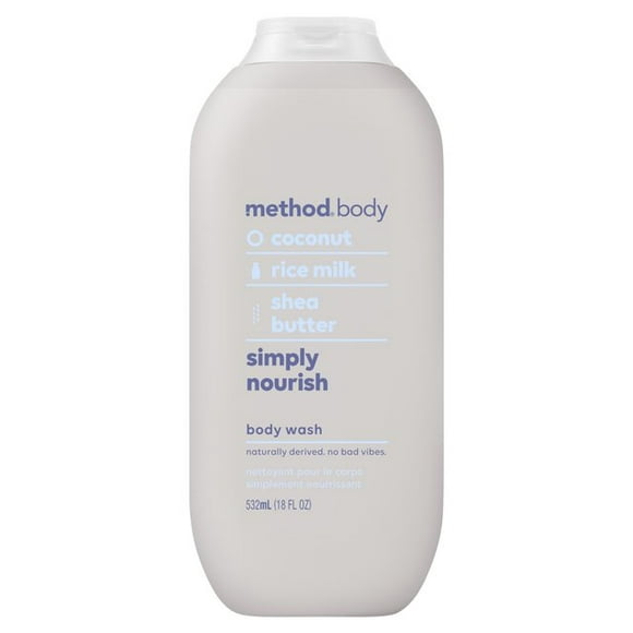 Method Simply Nourish Body Wash 532ml - European Version NOT North American Variety - Imported from United Kingdom by Sentogo - SOLD AS A 2 PACK