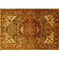 thumbnail image 1 of Ahgly Company Machine Washable Indoor Rectangle Persian Yellow Traditional Area Rugs, 6' x 9', 1 of 4