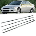 thumbnail image 2 of Fit for 03-07 Accord Window Weatherstrips, Exterior Chrome Trim Seal Strips (4 Pcs), 2 of 5