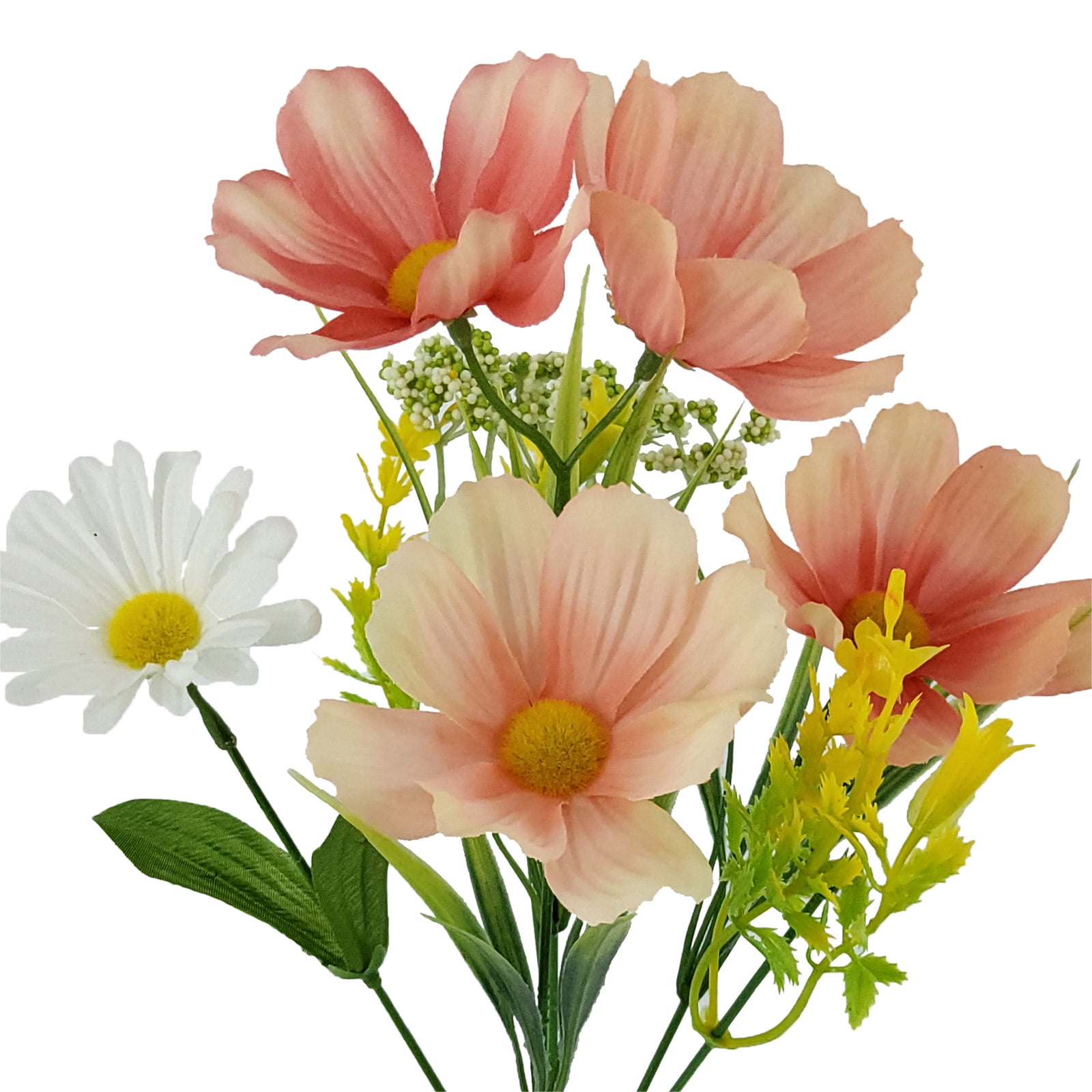 Mainstays 13.5" Indoor Artificial Cosmos Floral Mix Pick, Pink Color.