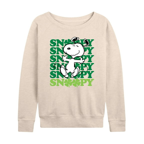 Peanuts - Snoopy Clover Dance - Women's Lightweight French Terry Long Sleeve Shirt