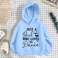 thumbnail image 3 of Little Girls Hoodie Letter Print Kids Shirt Casual Pullover Fall Hooded Sweatshirt Tops Size 7-8T, 3 of 3