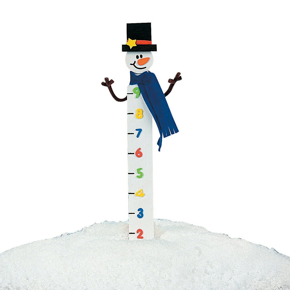 Snowman Snow Measuring Stick Craft - Craft Kits - 12 Pieces - Walmart