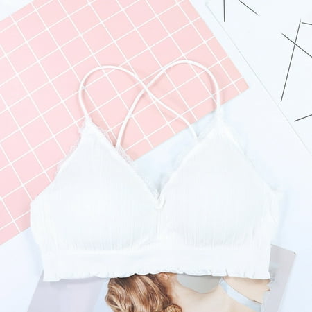 

CAICJ98 Womens Lingerie Women s Mesh Racerback Bra Sports Bra with Max Support for Women Moisture-Wicking Athletic Sports Bra White One Size