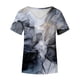 thumbnail image 4 of Blusa de camiseta informal con estampado de manga corta y cuello en V de verano para mujer a la moda Fridja  ghk5311, 4 of 5