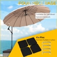thumbnail image 4 of Outsunny Ensemble de 4 Poids de Base et Support pour Parasol, Noir, 4 of 10