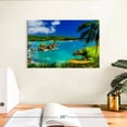 thumbnail image 3 of Elephant Stock Hana Beach Wall Art - Horizontal Canvas Wall Art - Living Room Wall Decor - Beach Canvas - Blue And Green Decor - 12" x 8", 3 of 8