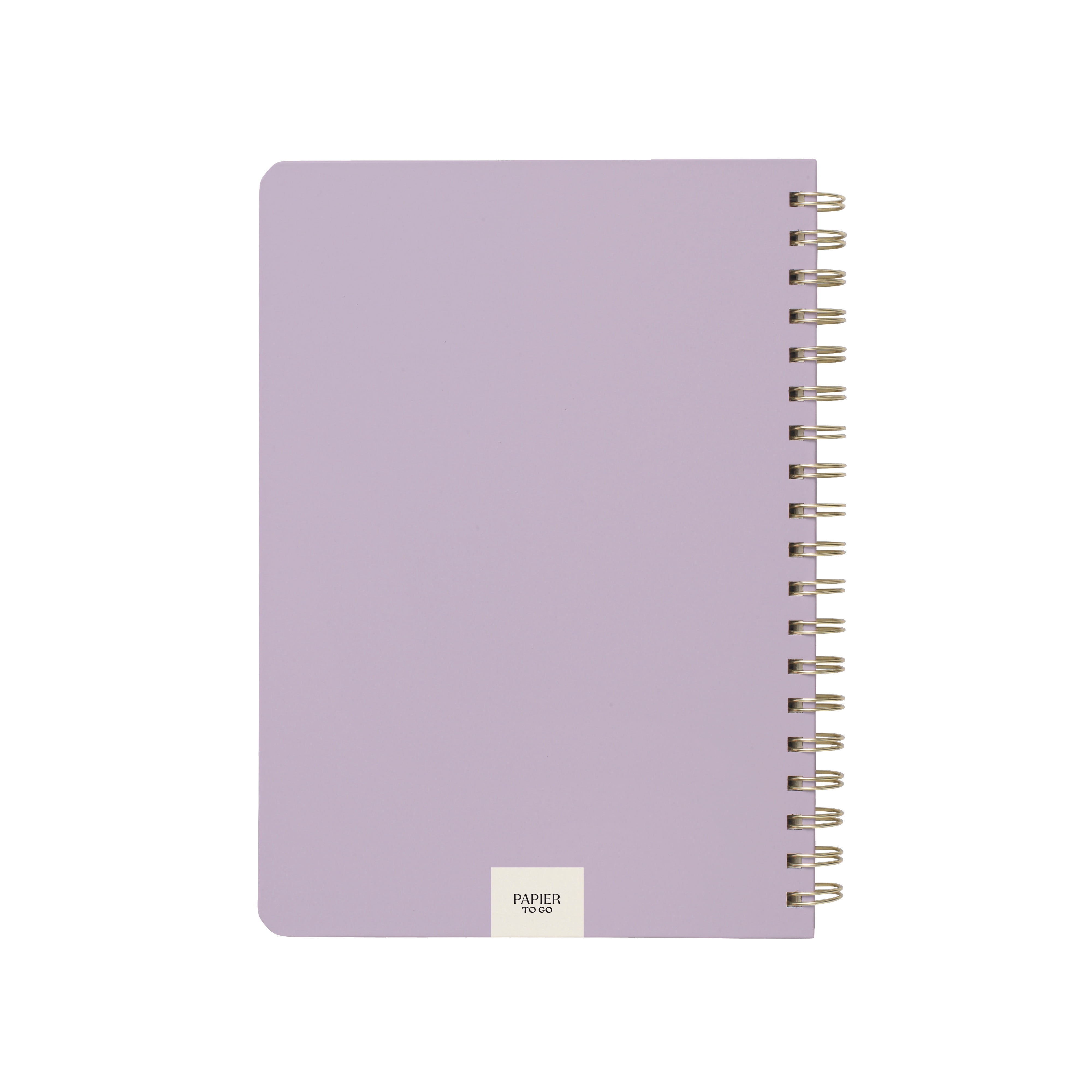 Papier To Go, Undated Daily Productivity Planner, Spiral, Hardcover, B5 Size - 7.1"" x 10"" inches, Typography Print - Focus Plan Reflect, Purple
