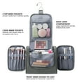 thumbnail image 5 of Large Hanging Travel Toiletry Bag Dopp Kit with Hook Cosmetic Makeup Organizer with Brush Holder Water-Resistant Bathroom for Women Men, Grey, 5 of 8