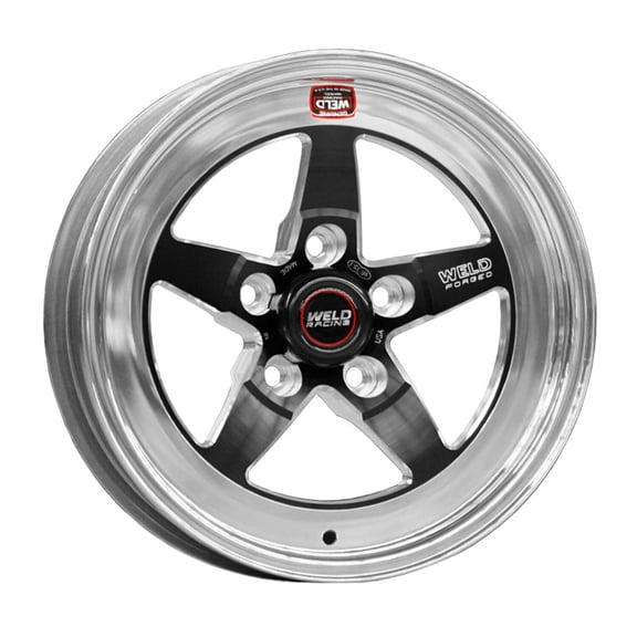 Weld Laguna Drag Wheels 17x10 Gloss Black Milled Spoke