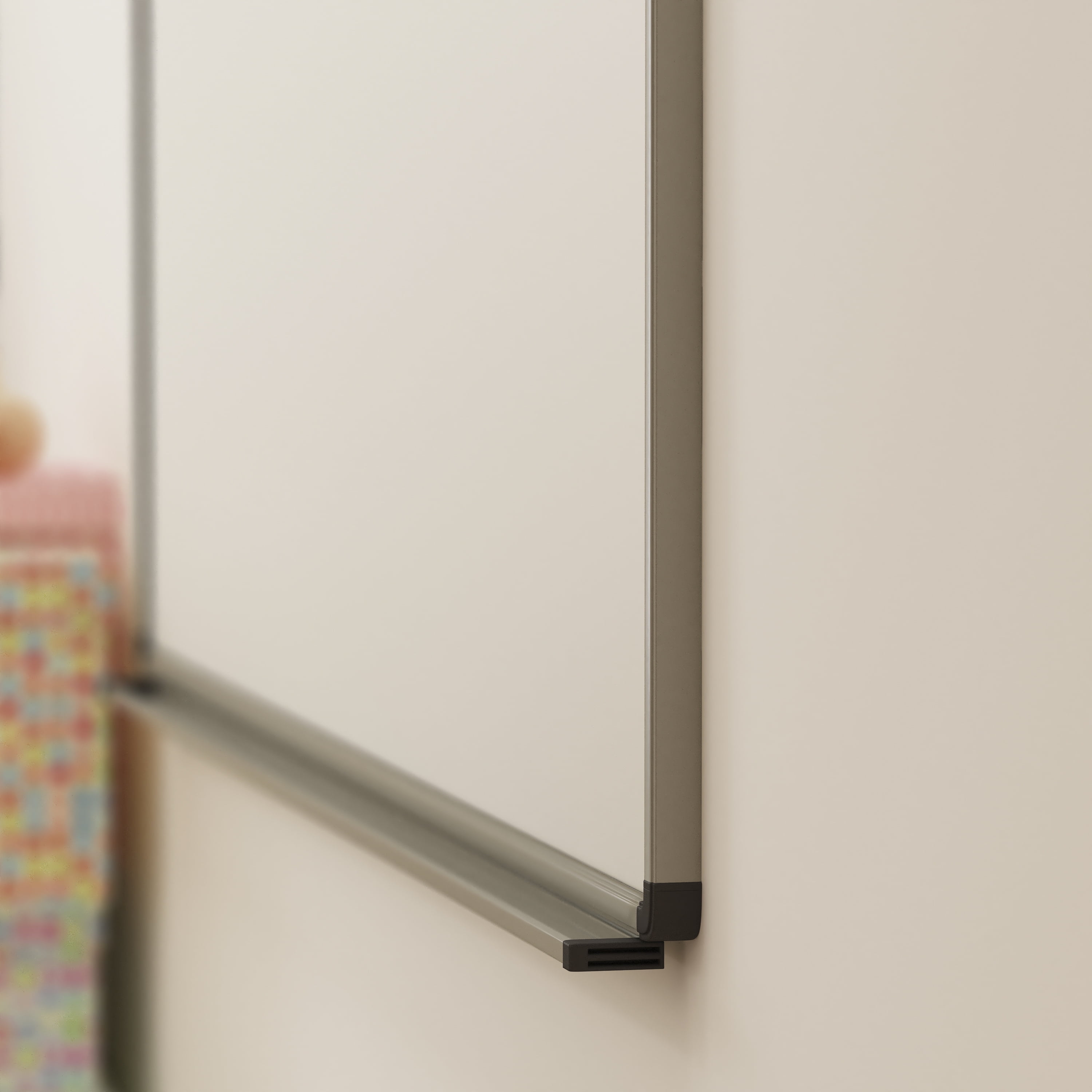 HBCY Creations Whiteboard - 5' W x 3' H - Magnetic Surface - Marker Tray - Includes Hanging Hooks - Galvanized Aluminum Frame