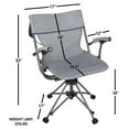 thumbnail image 3 of Outdoor/Indoor Folding Portable Lawn 360 Swivel Bag Chair with Armrests (Blue Grey), 3 of 8