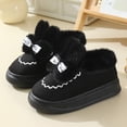 thumbnail image 3 of Zapatillas de algodón con tacón para mujer, ropa exterior de invierno, además de zapatos de algodón cálidos de terciopelo, botas de algodón de conejo de felpa con suela gruesa para interiores, inviern, 3 of 5