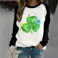 thumbnail image 2 of Yuyuzo St Patricks Jour Chemise à Manches Longues Femmes Graphique Imprimé Pull Col Rond Cadeau Sweat-Shirt pour les Femmes, 2 of 4