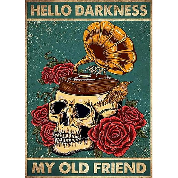 Diamond Painting Kits Skull, Skull With Phonographic And Rose Diamond Art For Adults, Skull Diamond Art Painting (12 X 16inch)