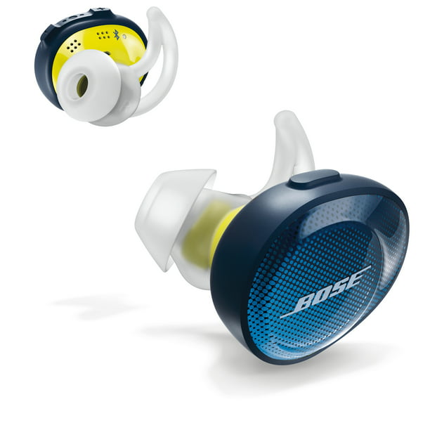 Styre Forskelsbehandling utilsigtet hændelse Bose SoundSport Bluetooth True Wireless Earbuds with Charging Case, Blue,  SNDSPFREENVY - Walmart.com