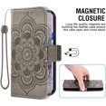 thumbnail image 4 of Phone Case for Samsung Galaxy A15 5G Wallet Cover with Tempered Glass Screen Protector and Leather Flip Credit Card Holder Stand Lanyard Wrist Strap Cell Accessories A 15 4G 15A Women Men Gray, 4 of 14