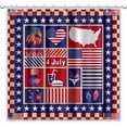 thumbnail image 5 of American Flag Shower Curtain 4th of July Independence Day USA Flag Patriotic Shower Curtains for Bathroom Waterproof Washable Polyester Fabric Bathroom Set with 12 Hooks 72"*72", 5 of 6