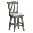 thumbnail image 2 of Weston Home Sheena Wood Slat Back 24-inch Counter Height Swivel Stool, Antique Grey, 2 of 6