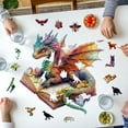 thumbnail image 6 of Rainbow Dragon Book Wooden Puzzle - 3 Sizes (S/M/L), Unique Shape Pieces, Eco-Friendly, Precision Laser Cut (Difficulty 5A), 6 of 6