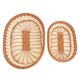 thumbnail image 1 of GOOHOCHY 2 UNIDS Cesta de almacenamiento de tejido creativo Cesta de flores Cesta de frutas Tenedor de almacenamiento, 1 of 7