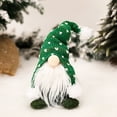 thumbnail image 2 of Lilixerw Christmas Forest Gnome Plush Doll,Sitting Pose with Knit Hat Handmade Decor for Christmas,Home Supplies,Festive Gift,11.8x3.9x1.9Inch,Green, 2 of 3