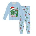 thumbnail image 4 of HUAXUN-Christmas 67 Shirts and Pants Outfit Set for Kids Six Seven 6 7 meme 2Pcs Pajamas Clothes Set Boys Girls Outfit(B-Light Blue,Multicolor), 4 of 4