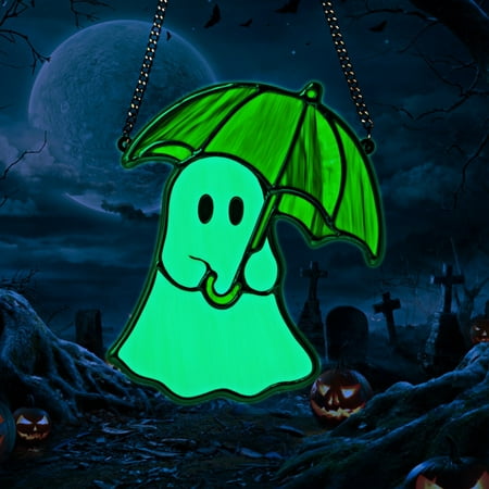 

Household Pendant Halloween Pendants Halloween Theme Acrylic Window Hangings Pumpkin Halloween Wall Art Board Decorations with Hanging Chains Luminous Decorations