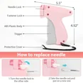 thumbnail image 4 of (Weiyi-EC)-- Fine Stitch Handheld Sewing Machine for Home Use, Multifunctional Tagging Gun with 5 Fine Needles, 500 Black Micro Fasteners, 500 White Micro Fasteners - Textile & Sewing Supplies Crafts, 4 of 9