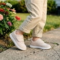 thumbnail image 6 of TEAHOO X STQ Toddler Wide Toe Box Shoes:Girls Barefoot Shoes,Baby First Walking Shoes Canvas Casual Preschool Flat Comfort Non Slip Lightweight Outdoor Beige Glitter Toddler Size 10, 6 of 8