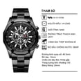thumbnail image 3 of Relojes de pulsera de cuarzo de lujo para hombre, relojes casuales de negocios a la moda, 3 of 8