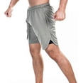 thumbnail image 3 of 2 para hombre en 1 pantalones cortos deportivos para correr entrenamiento de gimnasio ligero de secado rápido, 3 of 3