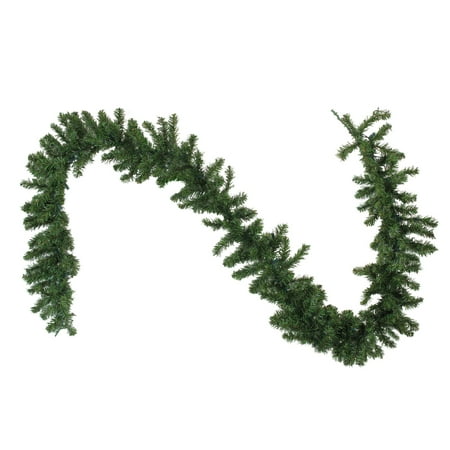 Northlight 9' x 10" Prelit LED Battery Operated Canadian Pine with Timer Artificial Christmas Garland - Clear Lights