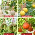 thumbnail image 4 of Tutuviw Melon Hammock Watermelon Nets,100Pcs14in Heavy Duty Watermelon Net,Honeydew Nets with Drawstring,Reusable Hanging Watermelon Mesh Bags for Trellis Vertical Garden Growing (16-22lbs), 4 of 5