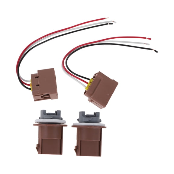 2 Set Turn Signal Light Socket Wiring for Ford F-150 2004-2017 No.YF1Z13411CA Parking Lamp Bulb Pigtail Connector Harness with Pre-Wired Plug
