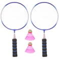 thumbnail image 1 of CTIRCHIU 2 Rackets Children Badminton Racket Set Nylon Iron Alloy Racket for Kids Aged 3-13 43.0x22.0x3.0in, 1 of 6