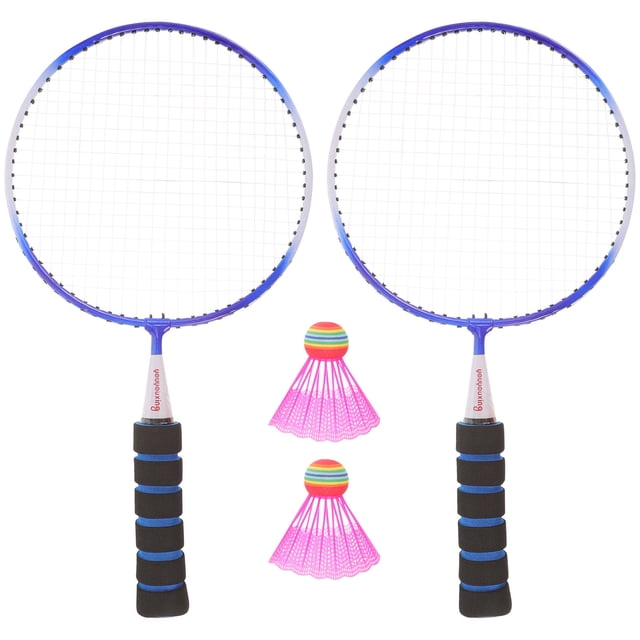 CTIRCHIU 2 Rackets Children Badminton Racket Set Nylon Iron Alloy Racket for Kids Aged 3-13 43.0x22.0x3.0in